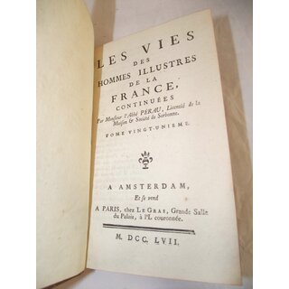 Buch, Les Vies des Hommes Illustres, Amsterdam, 1757