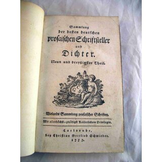 Buch, Wielands Sammlung prosaischer Schriften, Carlsruhe 1777
