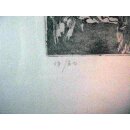 Radierung, Lothar Meßner, Hexensabbat, signiert nummeriert, 1967