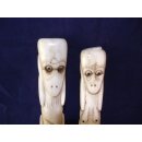 Figurenpaar, Mann Frau aus Bein geschnitzt, Indonesien,...