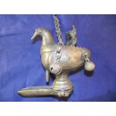 Öllampe in Vogelform mit Reiter, Bronze, Indien, um...