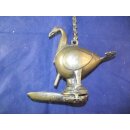 Öl Hängelampe in Vogelform, Bronze, Indien, um...