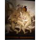 Glasmalerei mit Bleiverglasung, Adam und Eva, deutsch., 20. Jh.