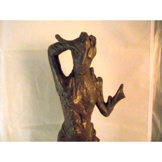 Otto Zewe (1921-2003), Nach dem Bade, moderner weiblicher Akt, Gipsmodell für Bronzeguß