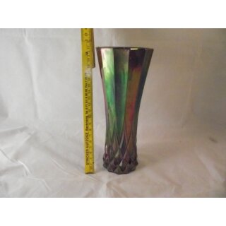 Stark lüstrierende Pressglas Vase, deutsch, Mitte 20. Jh.